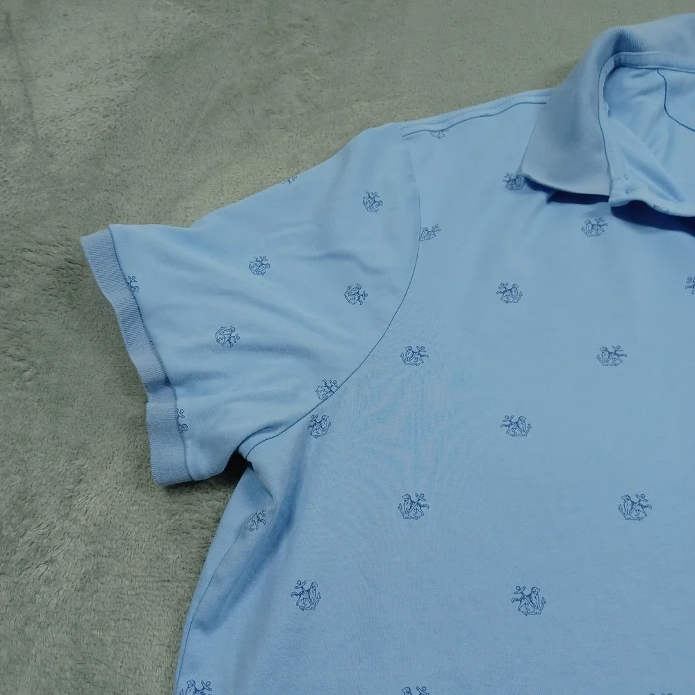 Polo Ralph Lauren Shirt Mens XXL Blue Anchor Sailing‎ All Over Print Classic Fit